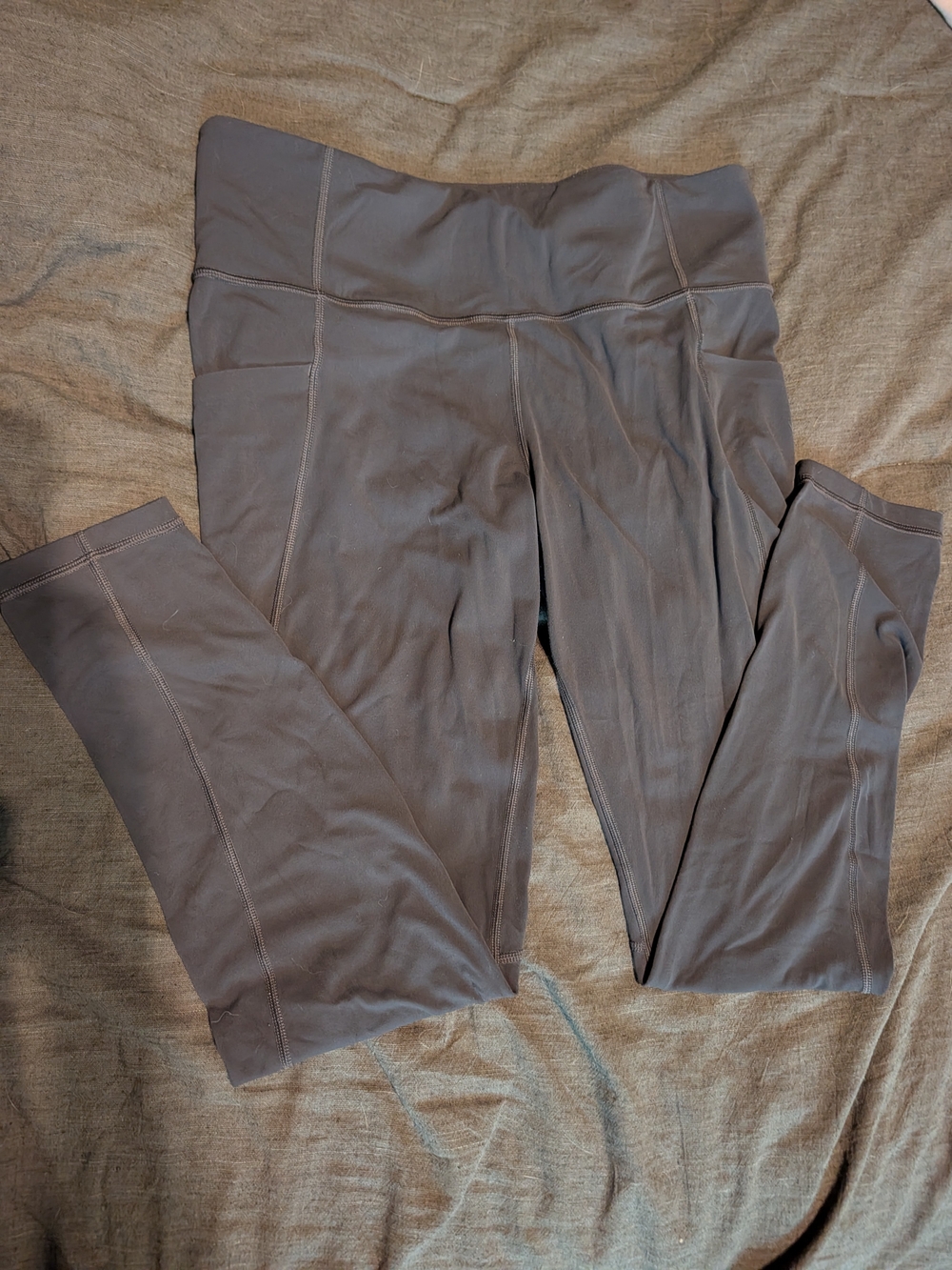 Athleta Gray High-Waist Leggings
